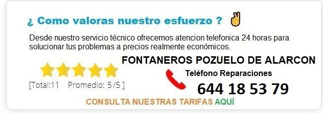 fontanero Pozuelo de Alarcon precio